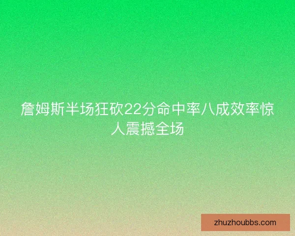 詹姆斯半场狂砍22分命中率八成效率惊人震撼全场