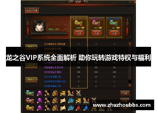 龙之谷VIP系统全面解析 助你玩转游戏特权与福利